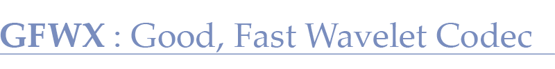 GFWX: Good, Fast Wavelet Codec